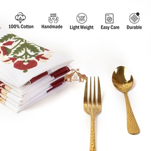 Vente en gros Main Bloc Coton Imprimé Floral Serviette Indienne Maison et Cuisine Table pour les Mariages - Product Image 2