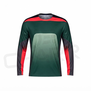 เสื้อเจอร์ซีย์จักรยานเสือภูเขาเนื้อผ้าตาข่ายระบายอากาศน้ำหนักเบา ซับเหงื่อ แห้งไว แขนยาว ปรับแต่งได้ ผลิตจากโพลีเอสเตอร์ 100% เหมาะสำหรับขี่ในฤดูร้อน รับผลิตแบบ OEM - Product Image 3