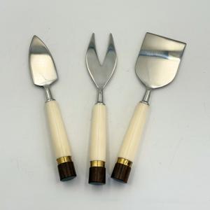 Ensemble à fromage vintage de qualité en acier inoxydable avec manche en résine, couteaux à fromage, décoration de table de cuisine, outils de découpe de beurre et de pizza - Product Image 2