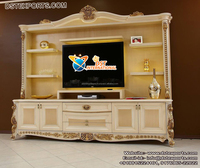 Meubles TV et armoires en teck de style royal moderne pour salon avec taille personnalisée