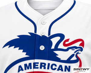 SINEWY SPORTS Camiseta de Béisbol Americana para Hombre, Blanca, Manga Corta, Cierre de Botones, Logotipo del Equipo Impreso Digitalmente, Talla Grande 24 - Product Image 4