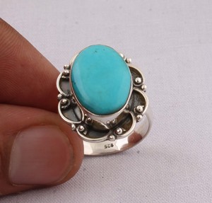 <span class=keywords><strong>Bague</strong></span> unisexe classique en argent massif 925 avec améthyste naturelle <span class=keywords><strong>cabochon</strong></span>, sertie de pierres, motif floral antique, pour déclaration de style - Product Image 1