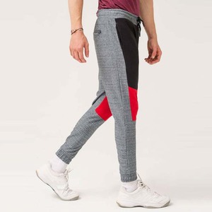 Men's Color Blocked Sweatpants Elastic Waist Drawstring Casual <b>Joggers</b> <b>Black</b> Gray Red Side Stripe Breathable Knitted Pants - Product Image 3