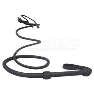 Látigo de Cuero Profesional Hecho a Mano, Cuero Genuino Duradero, Agarre Fuerte, Diseño Flexible, Perfecto para Práctica y Actividades al Aire Libre - Product Image 6