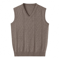 Pull en tricot 100 % acrylique respirant, léger, sans manches, très vendu, pull pour homme, confortable, pull en tricot.