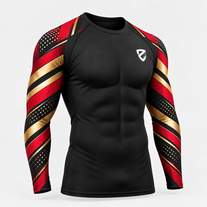 Camiseta de compresión para lucha, sublimada, para MMA, BJJ, No Gi, Jiu Jitsu, Grappling, Lucha Libre, venta al por mayor - Product Image 3