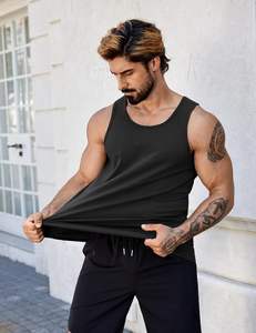 Camiseta sin mangas para hombre, dinámica, de tela de poliéster suave, transpirable, de ajuste cómodo, ligera, con caída fresca, elástica y cómoda para el día a día. - Product Image 4