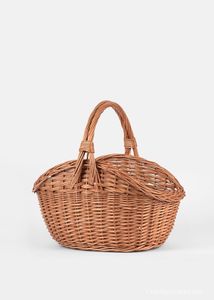 Cesta de Ratán de Diseño de Lujo en Color Natural para Almacenamiento de Alimentos en el Hogar, Cesta de Ratán en Oferta, Cesta Artesanal de Ratán para Suministros - Product Image 5