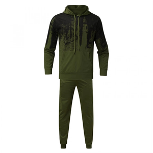 Conjuntos Deportivos de Moda Otoño Invierno al por Mayor, Pantalones con Capucha Estampados para Hombre, Conjunto de 2 Piezas, Ropa Deportiva, Trajes para Correr - Product Image 3