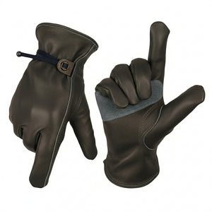 Nouveaux gants de conduite en cuir de vachette de qualité Kandari Sports pour hommes, anti-gel, antidérapants, résistants aux coupures, avec manchette de sécurité personnalisable - Product Image 4