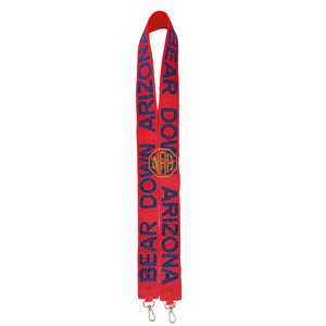 สายสะพายไหล่ผ้าแคนวาสโพลีเอสเตอร์ปักลายสีแดง Bear Down Arizona พร้อมอะไหล่โลหะสีทอง ถอดออกได้ ใช้เป็นอุปกรณ์เสริมกระเป๋าถือ - Product Image 5