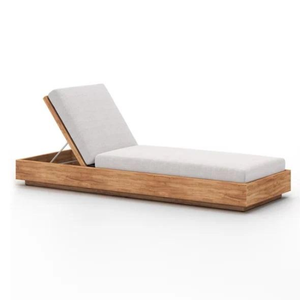 Chaise longue en teck, style moderne, avec mousse souple pour se détendre sur la plage - Vente flash ! - Product Image 2