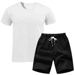 Conjunto de Verano para Hombre de Dos Piezas, Camiseta y Pantalones Cortos de Algodón con Logotipo Personalizado - Product Image 4