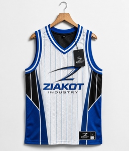 Venta al por Mayor Directa de la Industria, Jersey de Baloncesto Retro Auténtico Royal-White Personalizado Más Vendido - Product Image 2