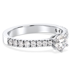REYES GRA Certified 925 Sterling <b>Silver</b> Moissanite Engagement <b>Solitaire</b> <b>Ring</b> Original Anniversary Gift Fine Jewelry For Women - Product Image 3
