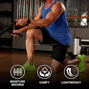 Débardeur de sport unisexe en coton personnalisé avec logo pour homme et femme, idéal pour la course, le fitness et l'entraînement en salle de sport. - Product Image 4