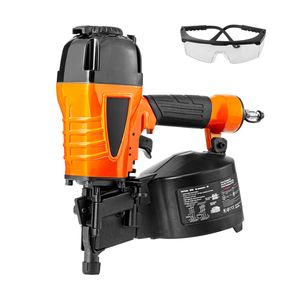 Chiodatrice pneumatica a bobina CN65 per rivestimenti, 1 1/4''-2 1/2'', regolazione profondità senza attrezzi a 15 gradi, 70-120 PSI, per pallet - Product Image 1