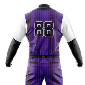 Uniforme de Béisbol de Último Diseño y Nuevo Estilo, Jersey y Pantalones a Rayas de Color Sólido de Primera Calidad, Uniforme de Béisbol para Venta en Línea - Product Image 5