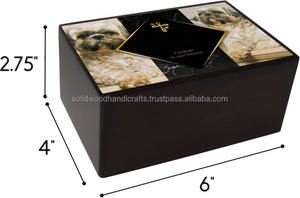 Wooden Urn <b>Box</b> for Pet Ashes Wood Cremation Urns for Cat and Dog Ashes <b>Keepsake</b> Urns at Low Price - Product Image 2