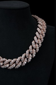 23mm Halo Moissanite Cuban Chain 925 <b>Silver</b> Iced Out Miami Croc Link <b>Necklace</b> Men Pass Diamond Tester Custom Hip Hop Statement - Product Image 3