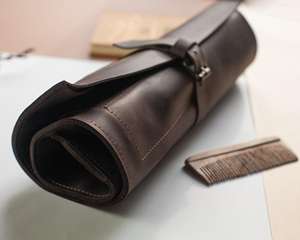 Estuche para Tijeras de Barbero de Cuero Genuino, Porta Tijeras Profesional para Estilistas, Bolsa de Herramientas para Salón con Clip para Cinturón LBSP-0001 - Product Image 3