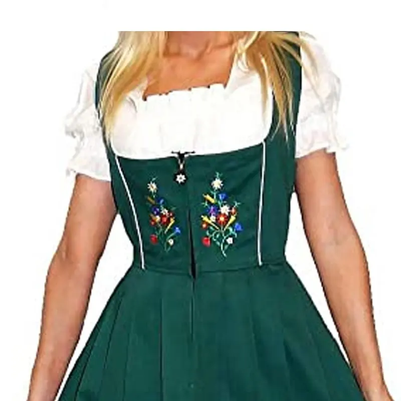 Trang Trí Lễ Hội Oktoberfest Truyền Thống Dirndl Áo Váy Cotton Đức Tùy Chỉnh Bavaria Red Dirndl / Mini Dirndl / Trachten Dirndl