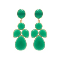 Collier tendance pour femme, cadeau de mariage, en onyx vert naturel fin, massif, en argent sterling 925, fait main, plaqué or