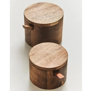 Pot à sucre en bois Royal Classic, outils à épices, résistant au lave-vaisselle et au four, pour ingrédients d'assaisonnement, bol en bois pour sucre - Product Image 2