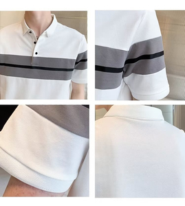 Short Sleeve Mens Plus Size Polo Shirt High Quality Breathable Casual Wear Solid Color Cotton <b>Classic</b> Business Polo Shirt Top - Product Image 2
