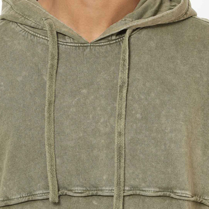 Sudadera con capucha para hombre con estampado de logotipo personalizado, producto de moda, manga larga, estilo oversized, con efecto acid wash. - Product Image 5