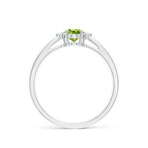 Rhaya Jewels Sterling Silver925 Rhodium Plated Natural <b>Peridot</b> Prong Setting Women's Engagement Wedding <b>Ring</b>-Trendy Anniversary - Product Image 2