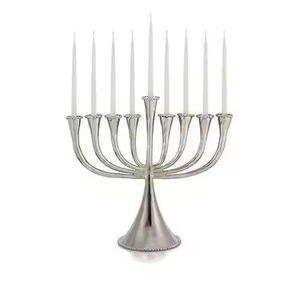 Elegant Design Metal 4 Arms Menorah Candle Holder Stylish <b>Candelabra</b> Home Decoration Accent - Product Image 4