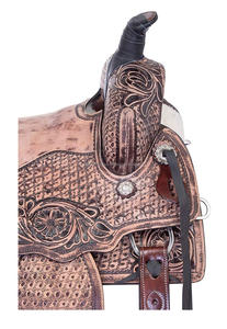 Selle d'équitation légère en cuir véritable américain Selle Western Roping avec Tack Set Selle Roping faite à la main en vrac - Product Image 4