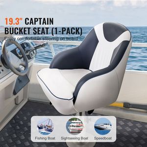 Sedile a Secchio Imbottito in Spugna Spessa per Barche Pontone e da Pesca, Comoda Sedia per Imbarcazioni da Turismo in Alluminio - Product Image 2