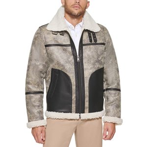Veste aviateur B3 sur mesure pour homme, en cuir véritable, style RAF, avec doublure en fausse fourrure, style vintage. - Product Image 1