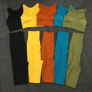 ชุดโยคะออกกำลังกาย 2 ชิ้น สำหรับเด็กผู้หญิง แบบขายส่ง เป็นมิตรกับสิ่งแวดล้อม ยกกระชับสะโพก ลายเรียบ สำหรับผู้ใหญ่ - Product Image 5