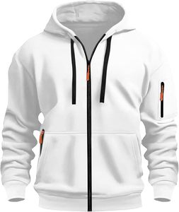 Men's Winter Warm Zip Hoodie <b>Thick</b> <b>Fleece</b> Hooded Sweatshirt with Full Front Zipper Adjustable Hood and Soft Interior for Cold - Product Image 1