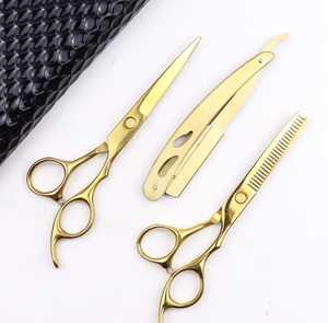Ensemble de ciseaux de coiffure professionnels en acier inoxydable pour salon de coiffure, différentes formes, pour couper et effiler les cheveux - Product Image 4