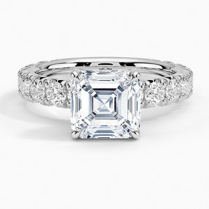 Bague BOJ 0118 en argent 925, coupe Asscher, sertissage à griffes Ellora, solitaire en diamant, 2 carats, couleur D, VVS1, moissanite certifiée GRA - Product Image 1
