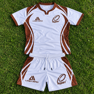 Ensembles d'uniformes de rugby personnalisés en gros avec logo, nom et numéro personnalisés, maillots et shorts de rugby sublimés pour le sport professionnel - Product Image 6