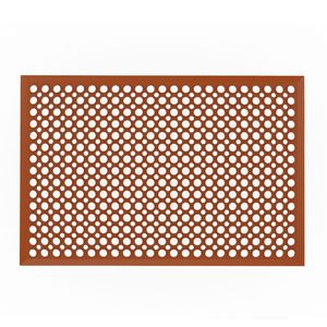 Tappeto Antiscivolo e Lavabile in PVC Rosso con Stampa Floreale 60x90x1cm, Anti-Fatica e Durevole per Camera da Letto e Uso Domestico - Product Image 1