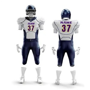 Hot Selling Custom Printed Breathable Front Logo Short Sleeve American Football Uniform-High Quality 100% Polyester <b>Cheap</b> Price - Product Image 1