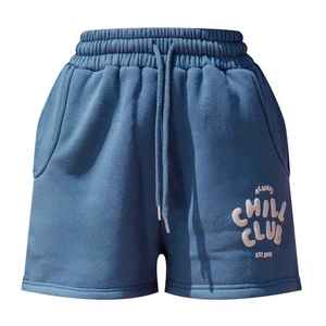 Shorts en coton bleu pour femmes BlackFox International avec cordon de serrage et poches, vêtements décontractés d'été, respirants, tricotés, ajustés - Product Image 5