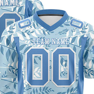 Camiseta de fútbol americano personalizada con cuello en V, manga corta, 100% poliéster, camisetas y tops de fútbol automatizados, gran venta. - Product Image 4