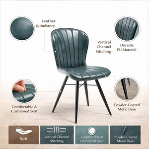 Sillas de Comedor Estilo Moderno con Cojines Cómodos y Estructura de Madera Resistente para Cocina o Comedor - Product Image 3