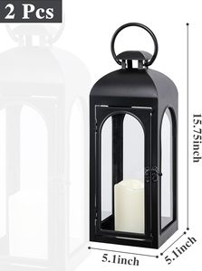 Antique Style Glass Metal <b>Lantern</b> <b>Candle</b> <b>Holder</b> High Eco-Friendly Home Garden Patio Wedding Party Event Decoration Handmade Home - Product Image 6