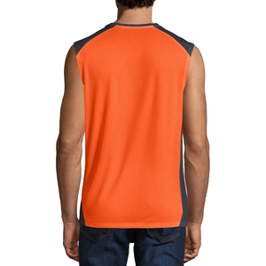 เสื้อกล้ามออกกำลังกายผู้ชาย แฟชั่นทันสมัย สไตล์ลำลอง ผ้าฝ้าย 100% ผ้าโพลีเอสเตอร์/ผ้าฝ้ายแบบไม่ทอ ระบายอากาศได้ดี ราคาถูก คุณภาพสูง รับผลิตแบบ OEM - Product Image 2