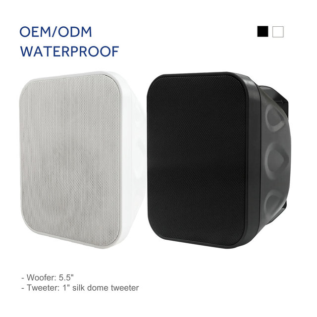 5.5 Inch 30W 8Ω Outdoor Waterproof Music Speaker 2 Way Wall Mounted Speaker AC Power for PA System Home Audio System