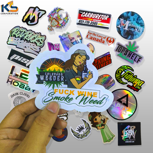 Pegatinas troqueladas de PVC personalizadas ecológicas, diseño de logotipo impreso UV decorativo impermeable, tamaño personalizado de alta calidad para - Product Image 3