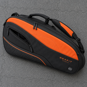 Sac de transport personnalisé pour raquette de squash avec compartiments zippés et panneau de base texturé pour le sport - Product Image 1